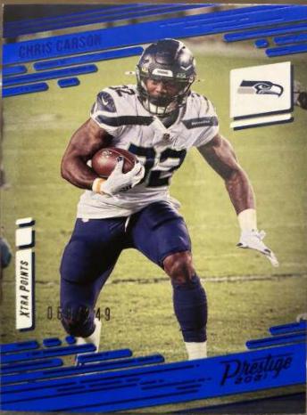 Chris Carson [Xtra Points Blue] #198