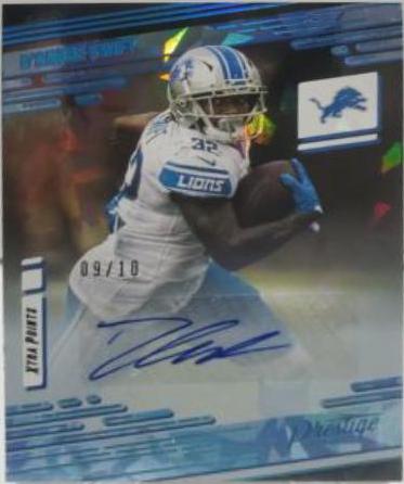 D'Andre Swift [Xtra Points Signature Premium Blue] #55