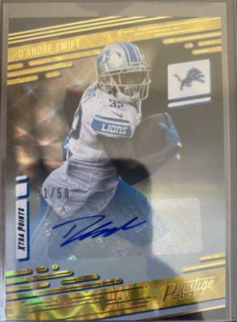 D'Andre Swift [Xtra Points Signature Premium Gold] #55