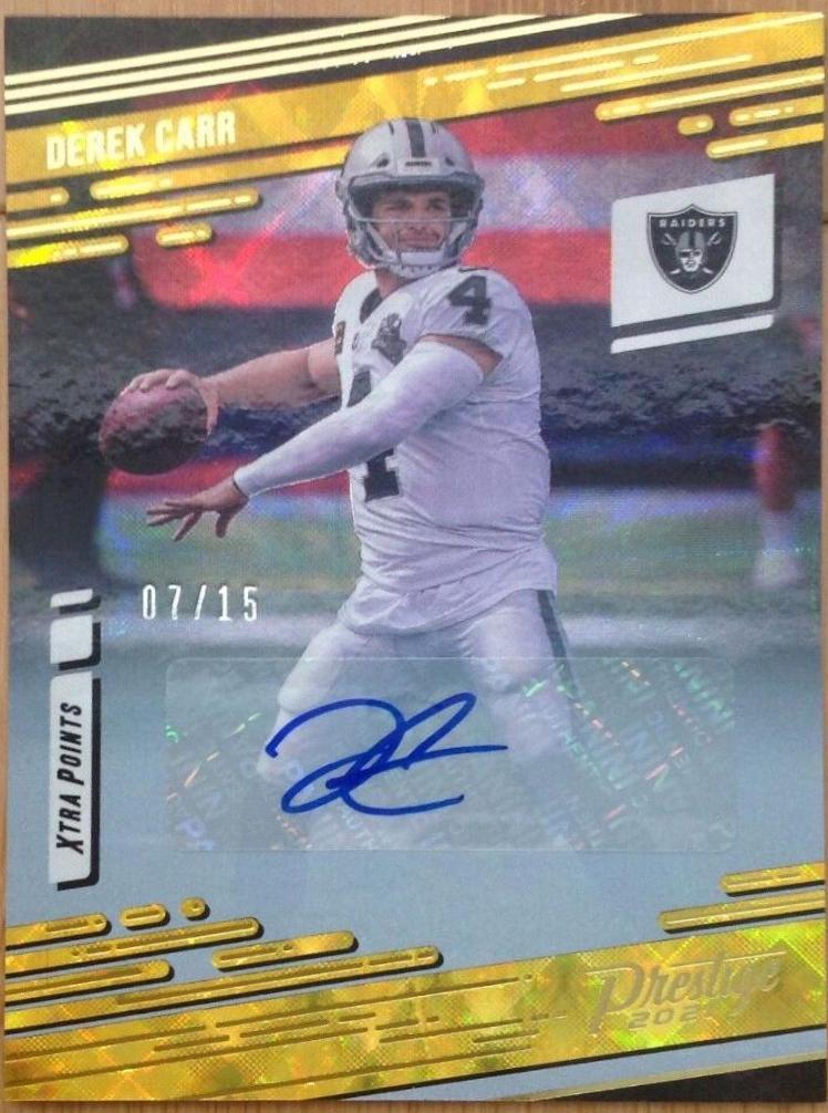 Derek Carr [Xtra Points Signature Premium Gold] #141