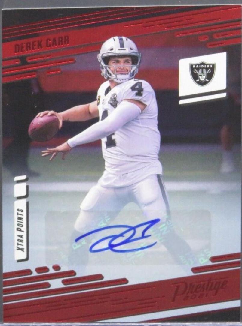 Derek Carr [Xtra Points Signature Premium Red] #141