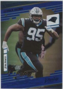 Derrick Brown [Xtra Points Premium Blue] #80