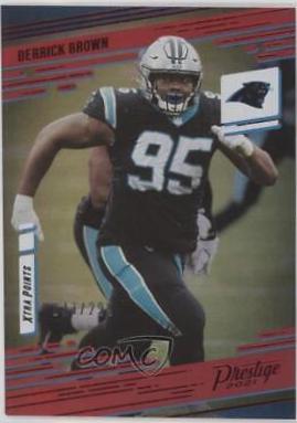 Derrick Brown [Xtra Points Premium Red] #80