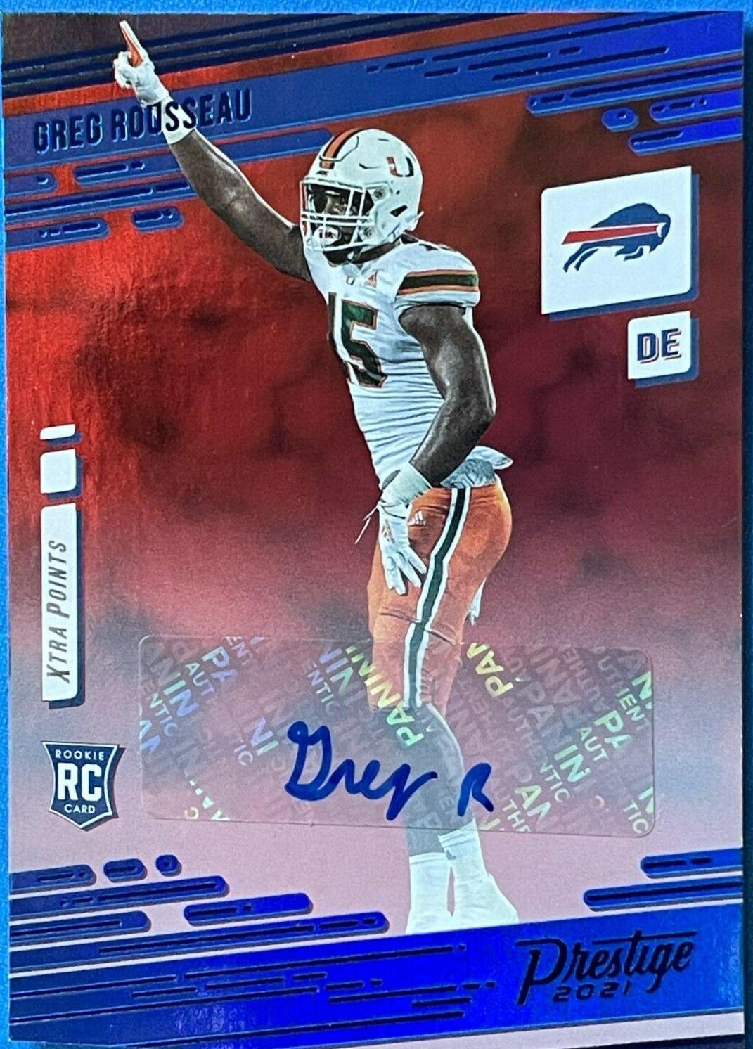 Greg Rousseau [Xtra Points Signature Premium Blue] #252