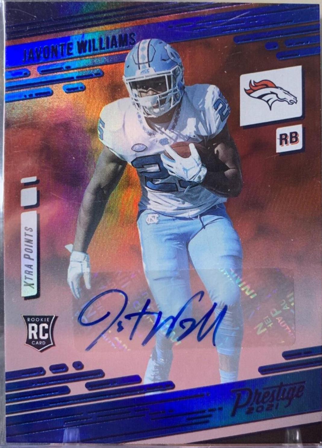 Javonte Williams [Xtra Points Signature Premium Blue] #226