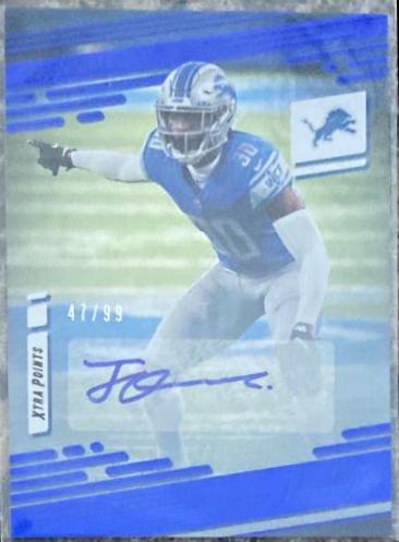 Jeff Okudah [Xtra Points Signature Premium Blue] #56