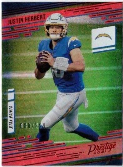 Justin Herbert [Xtra Points Premium Red] #192