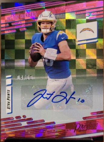Justin Herbert [Xtra Points Signature Premium Pink] #192