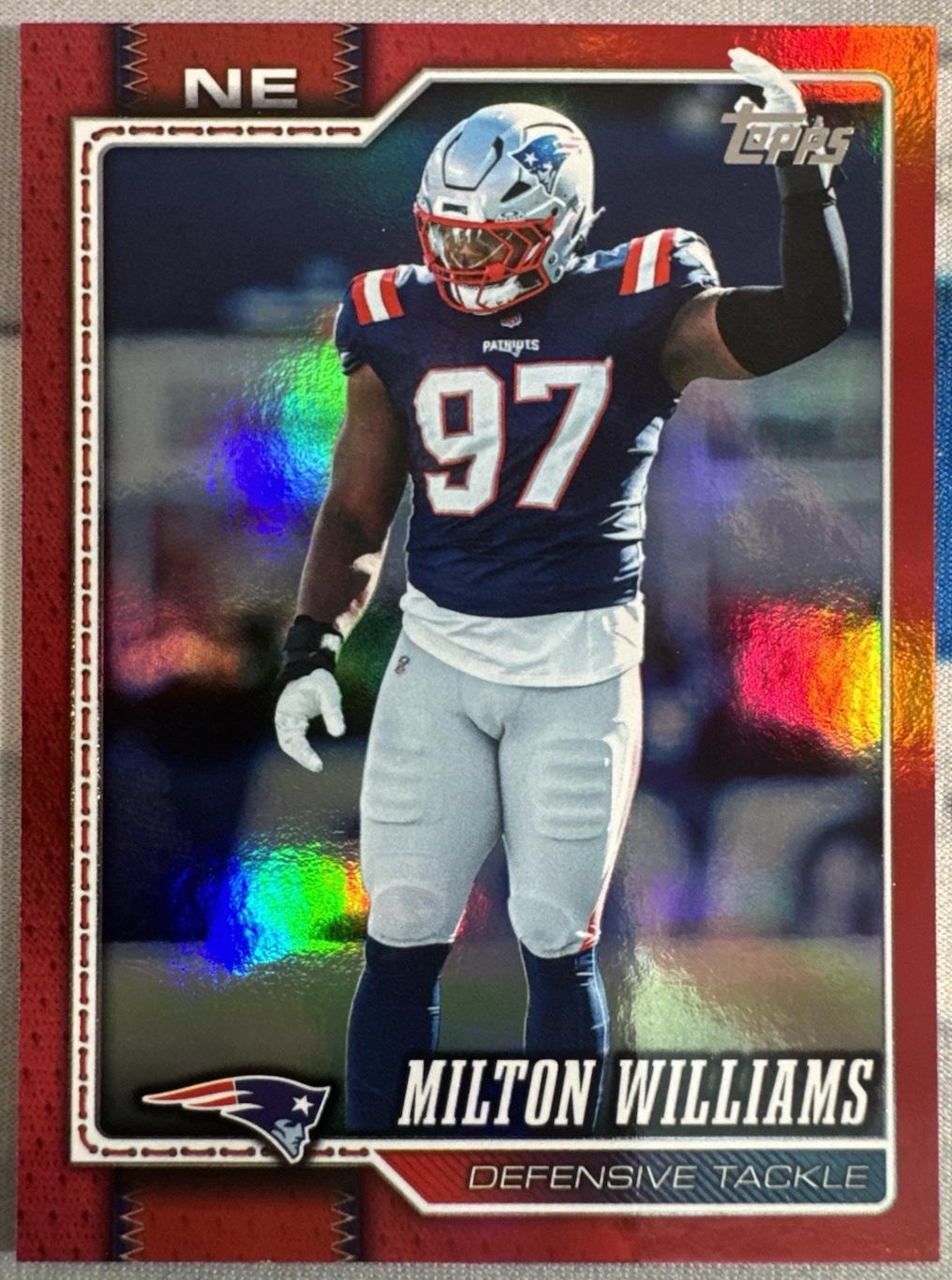 Milton Williams [Football Red] #142