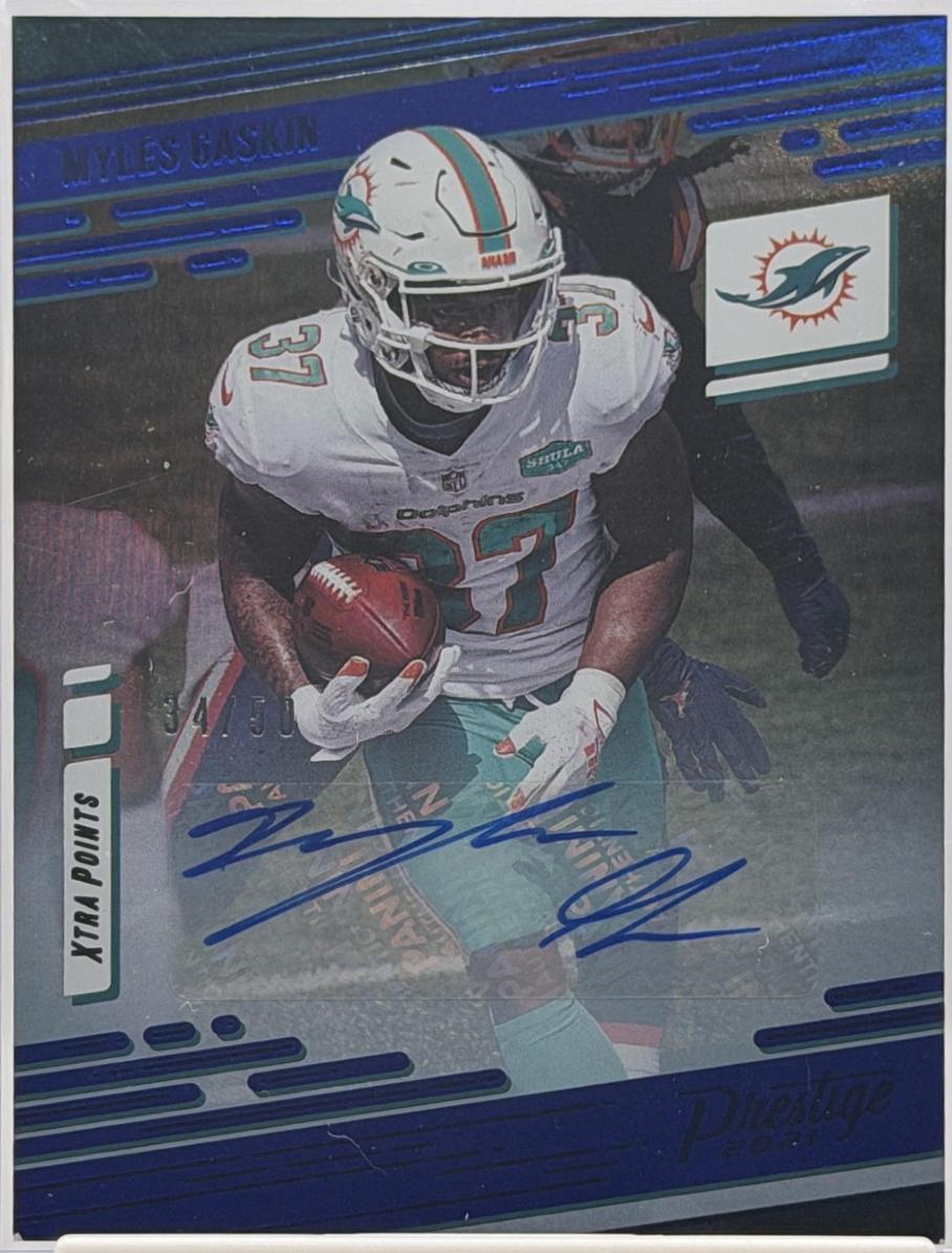 Myles Gaskin [Xtra Points Signature Premium Blue] #66