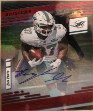 Myles Gaskin [Xtra Points Signature Premium Red] #66