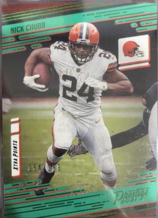 Nick Chubb [Xtra Points Premium Green] #123