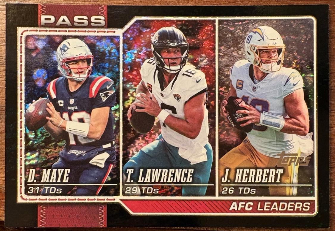 Trevor Lawrence/Drake Maye/Justin Herbert [Holo Black] #282