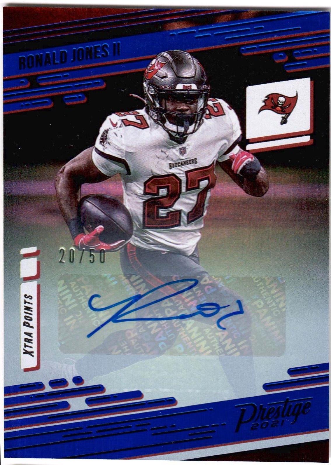 Ronald Jones II [Xtra Points Signature Premium Blue] #185