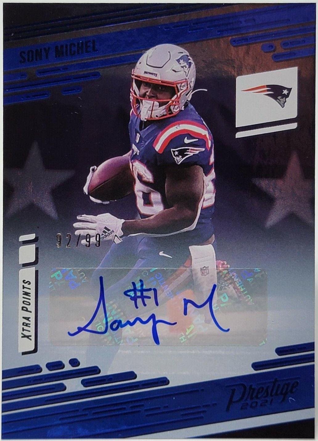 Sony Michel [Xtra Points Signature Premium Blue] #114