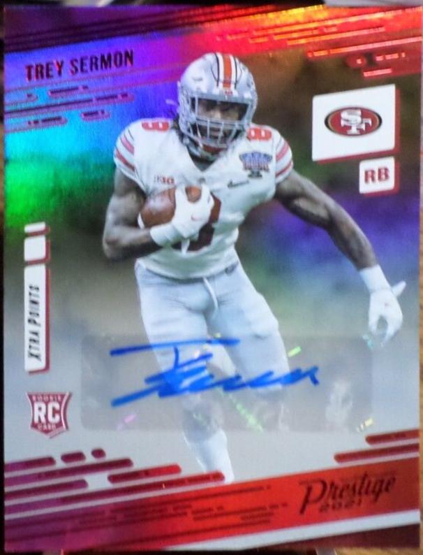 Trey Sermon [Xtra Points Signature Premium Red] #242