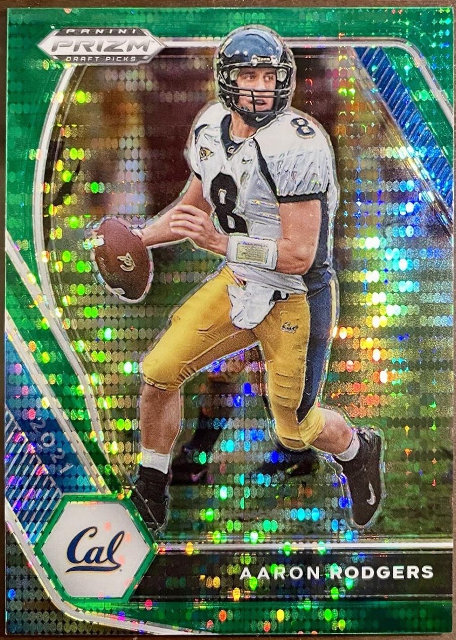 Aaron Rodgers [Green Pulsar Prizm] #15