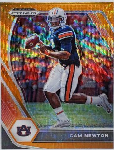 Cam Newton [Orange Wave Prizm] #28