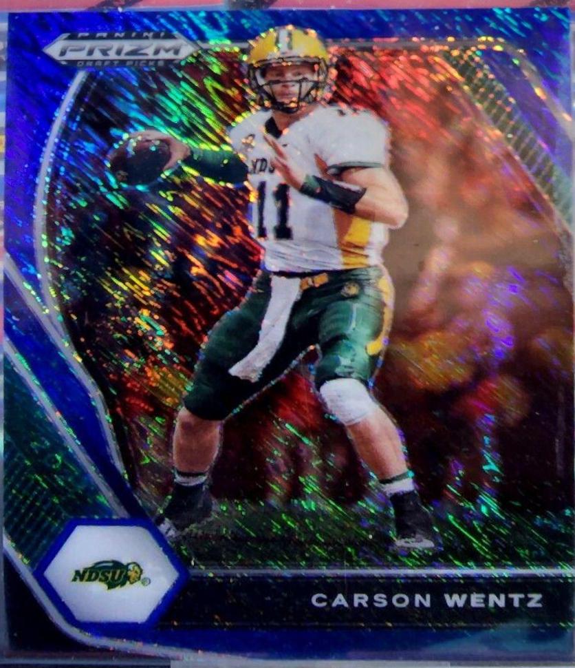 Carson Wentz [Blue Shimmer Prizm] #13