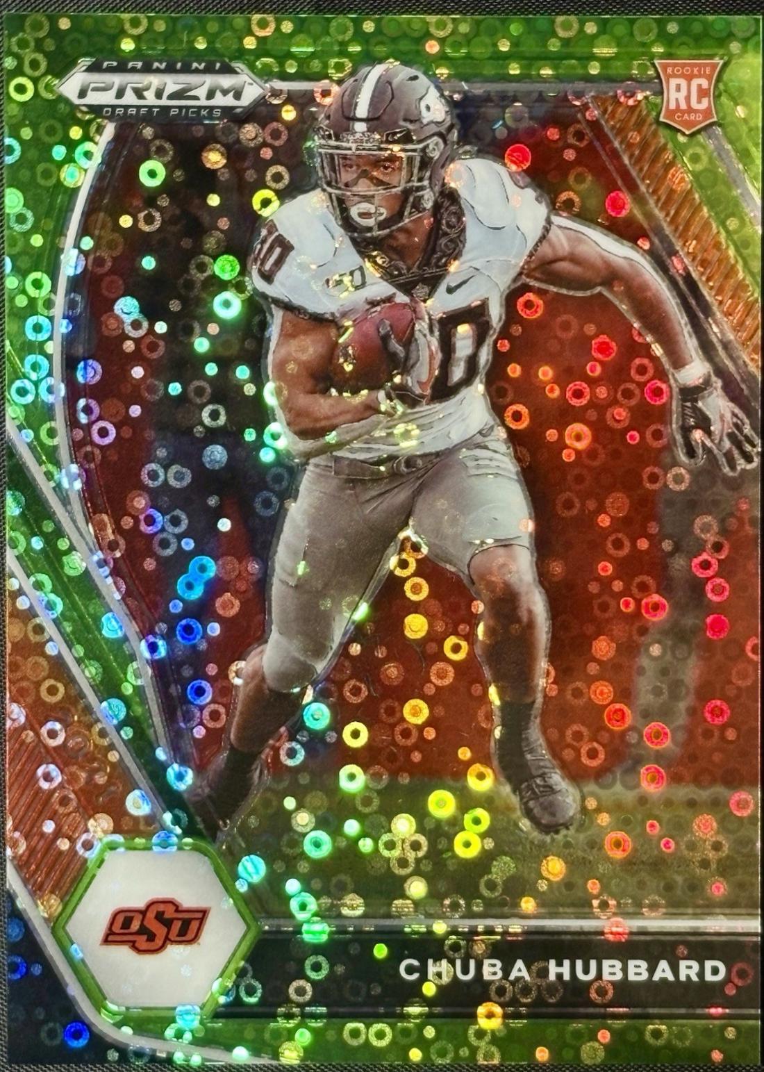 Chuba Hubbard [Neon Green Circles Prizm] #125