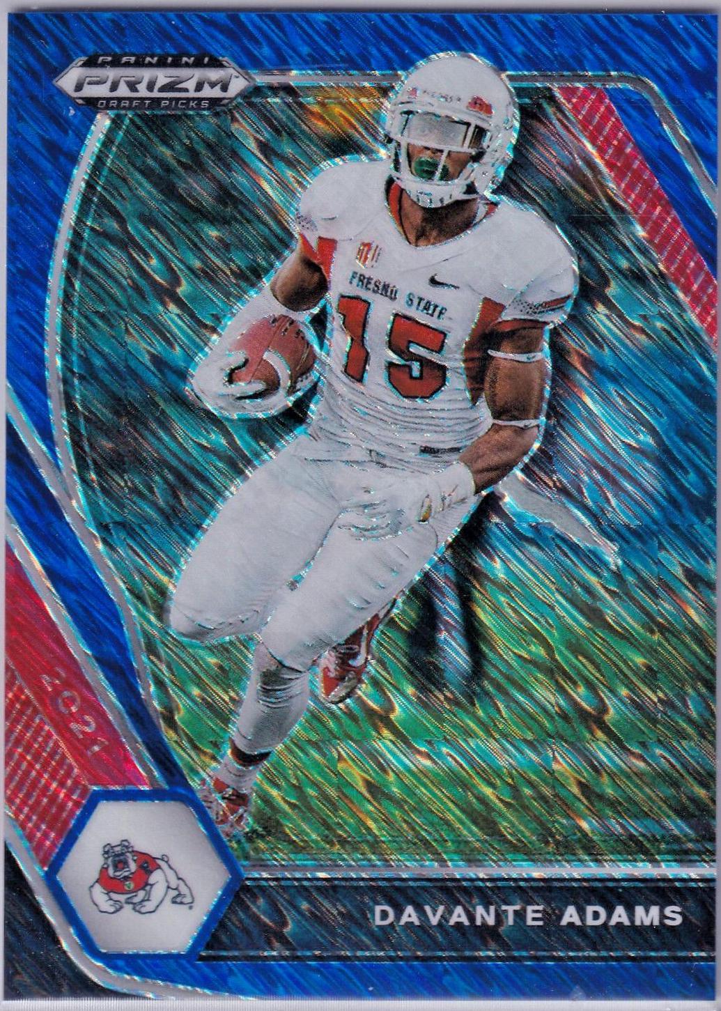 Davante Adams [Blue Shimmer Prizm] #49