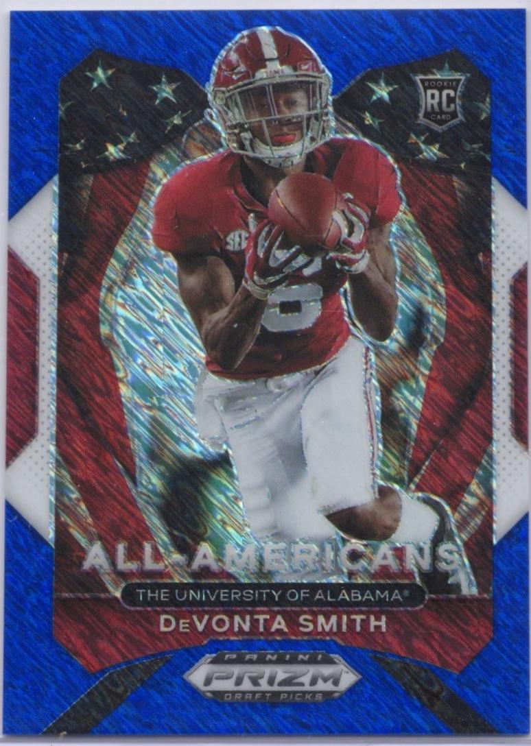 DeVonta Smith [Blue Shimmer Prizm] #165