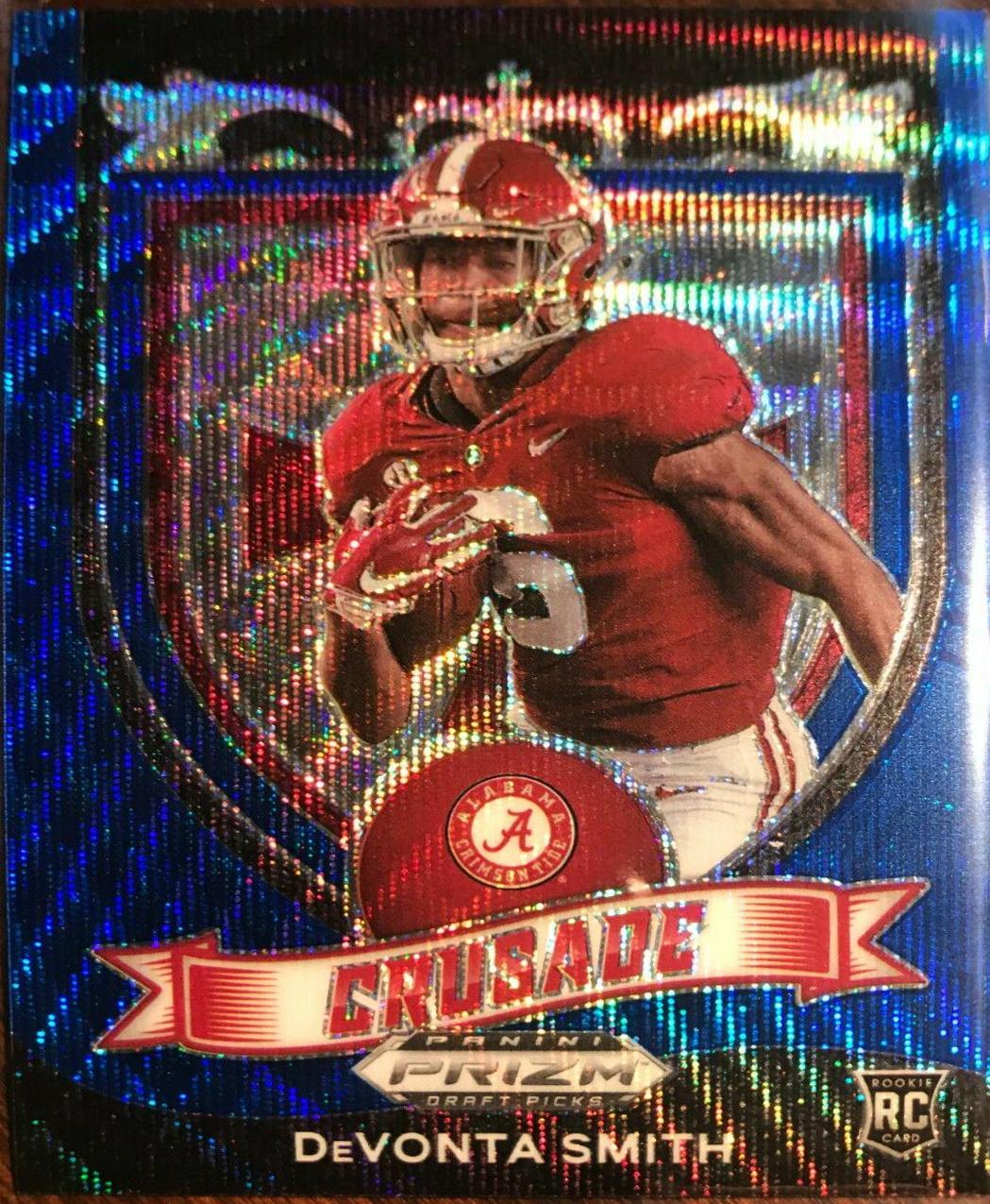 DeVonta Smith [Blue Wave Prizm] #165