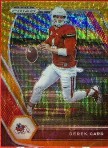 Derek Carr [Orange Wave Prizm] #14