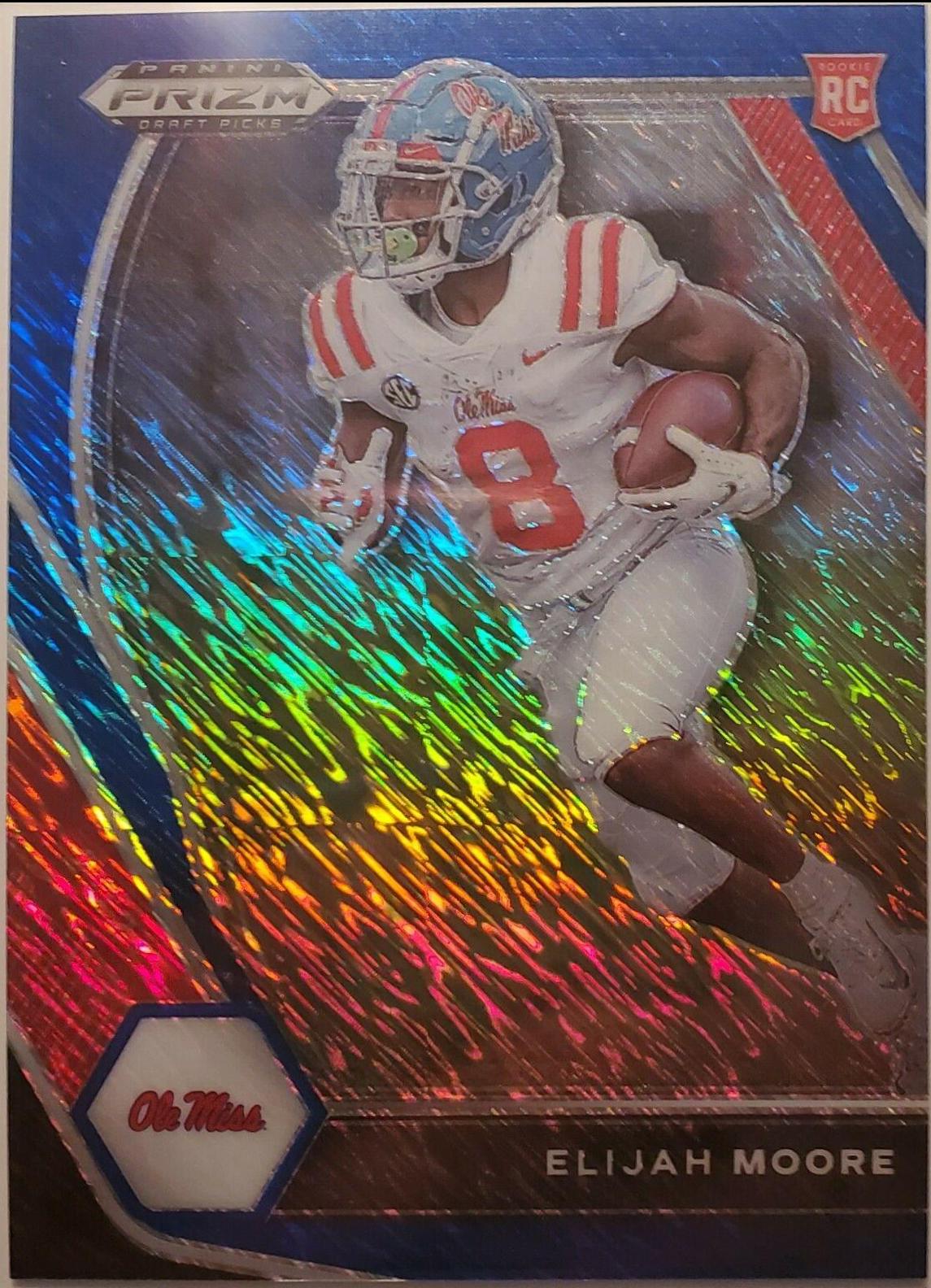 Elijah Moore [Blue Shimmer Prizm] #124