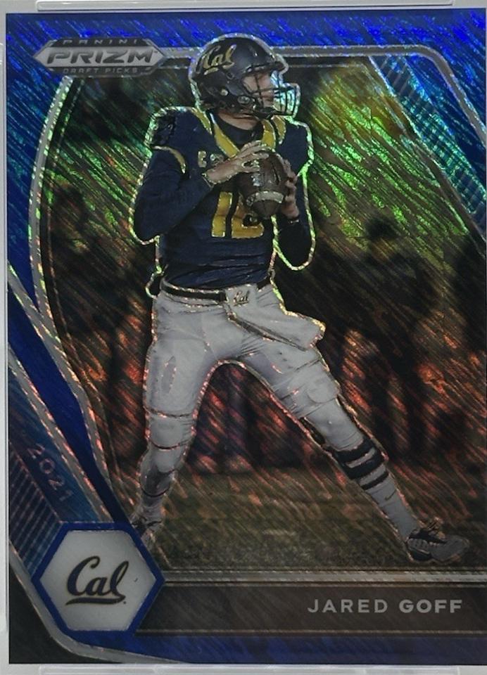 Jared Goff [Blue Shimmer Prizm] #12