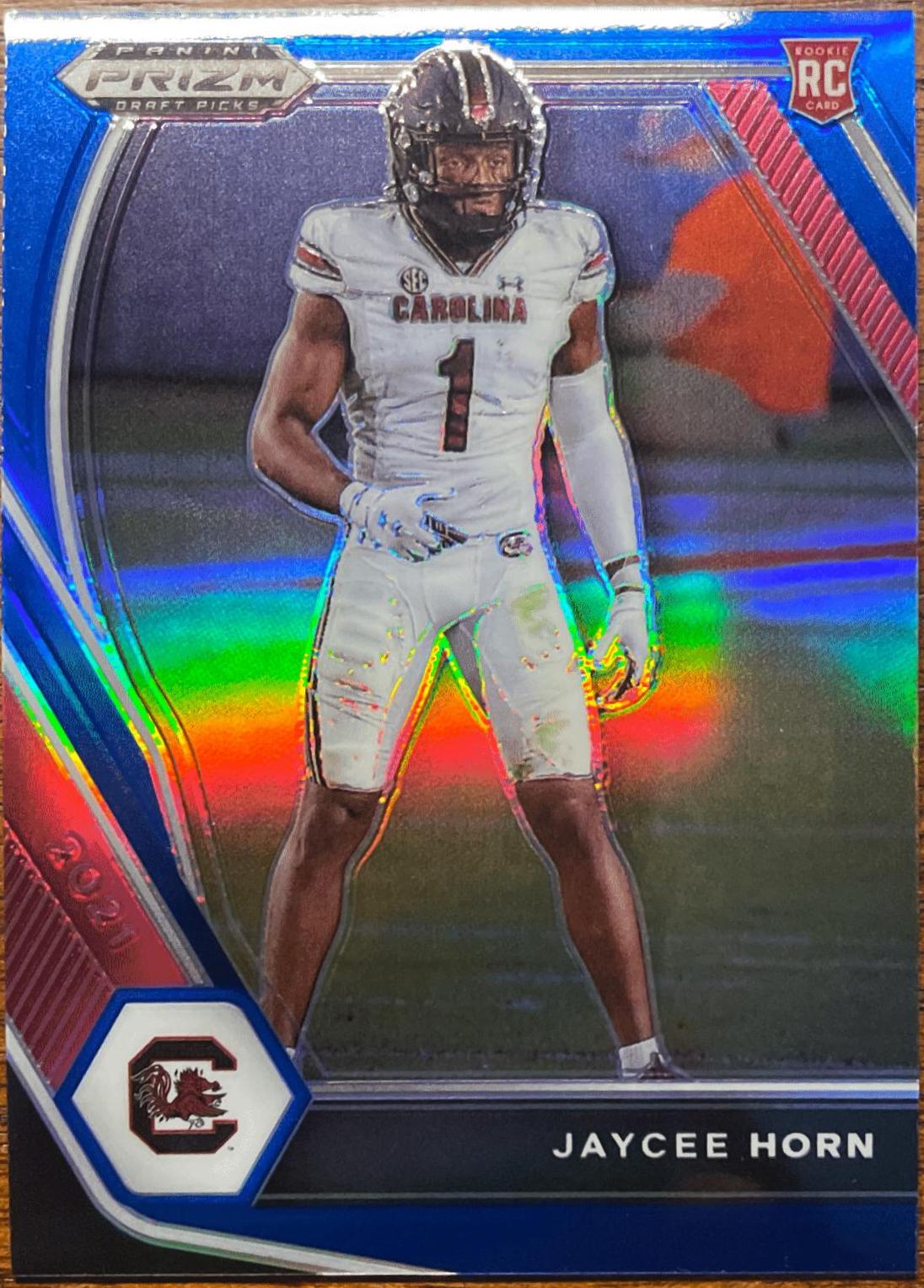 Jaycee Horn [Blue Prizm] #142