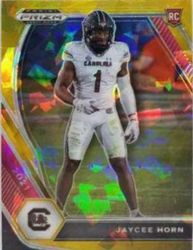 Jaycee Horn [Gold Ice Prizm] #142