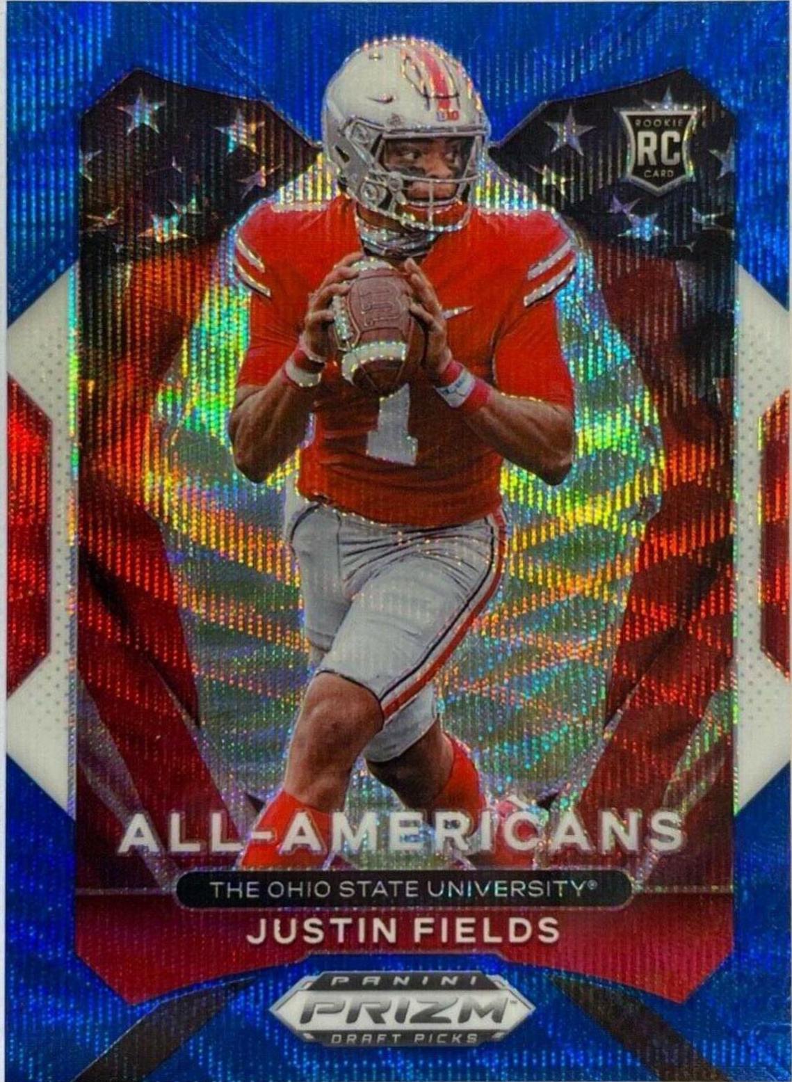 Justin Fields [Blue Wave Prizm] #192
