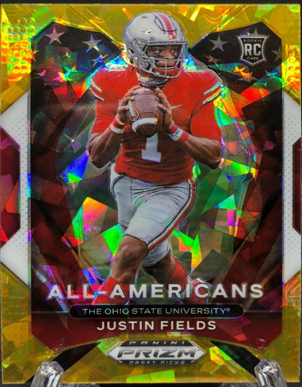 Justin Fields [Gold Ice Prizm] #192