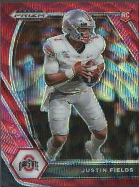 Justin Fields [Ruby Wave Prizm] #121