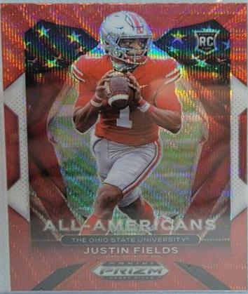 Justin Fields [Ruby Wave Prizm] #192