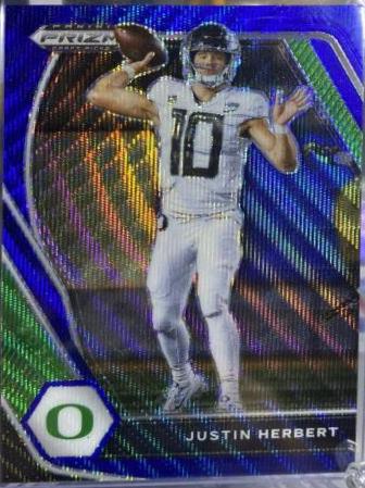 Justin Herbert [Blue Wave Prizm] #20