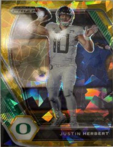 Justin Herbert [Gold Ice Prizm] #20