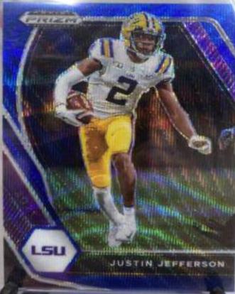 Justin Jefferson [Blue Wave Prizm] #56