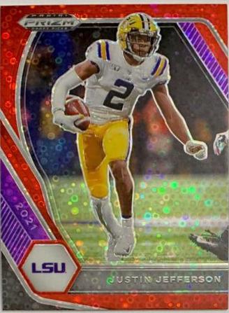 Justin Jefferson [Red Circles Prizm] #56