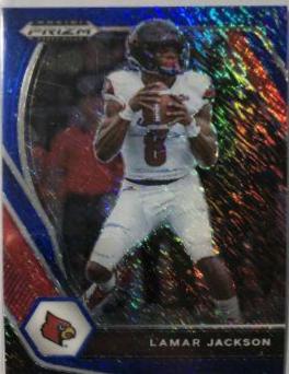 Lamar Jackson [Blue Shimmer Prizm] #26