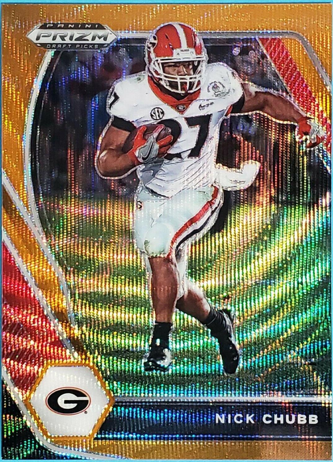 Nick Chubb [Orange Wave Prizm] #90
