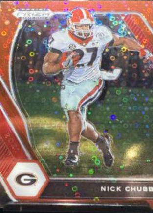 Nick Chubb [Red Circles Prizm] #90