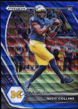 Nico Collins [Blue Wave Prizm] #114