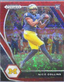 Nico Collins [Red Circles Prizm] #114