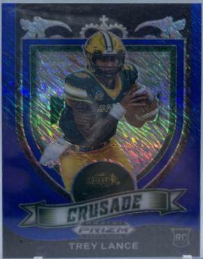 Trey Lance [Blue Shimmer Prizm] #164