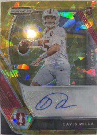 Davis Mills [Gold Ice Prizm] #DPA-DMI