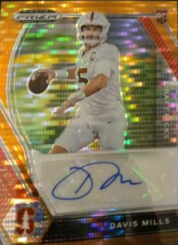 Davis Mills [Orange Pulsar Prizm] #DPA-DMI