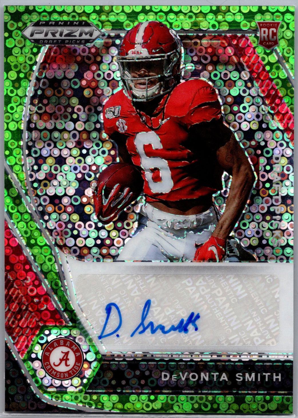 DeVonta Smith [Neon Green Circles Prizm] #DPA-DVS