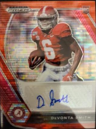 DeVonta Smith [Red Pulsar Prizm] #DPA-DVS